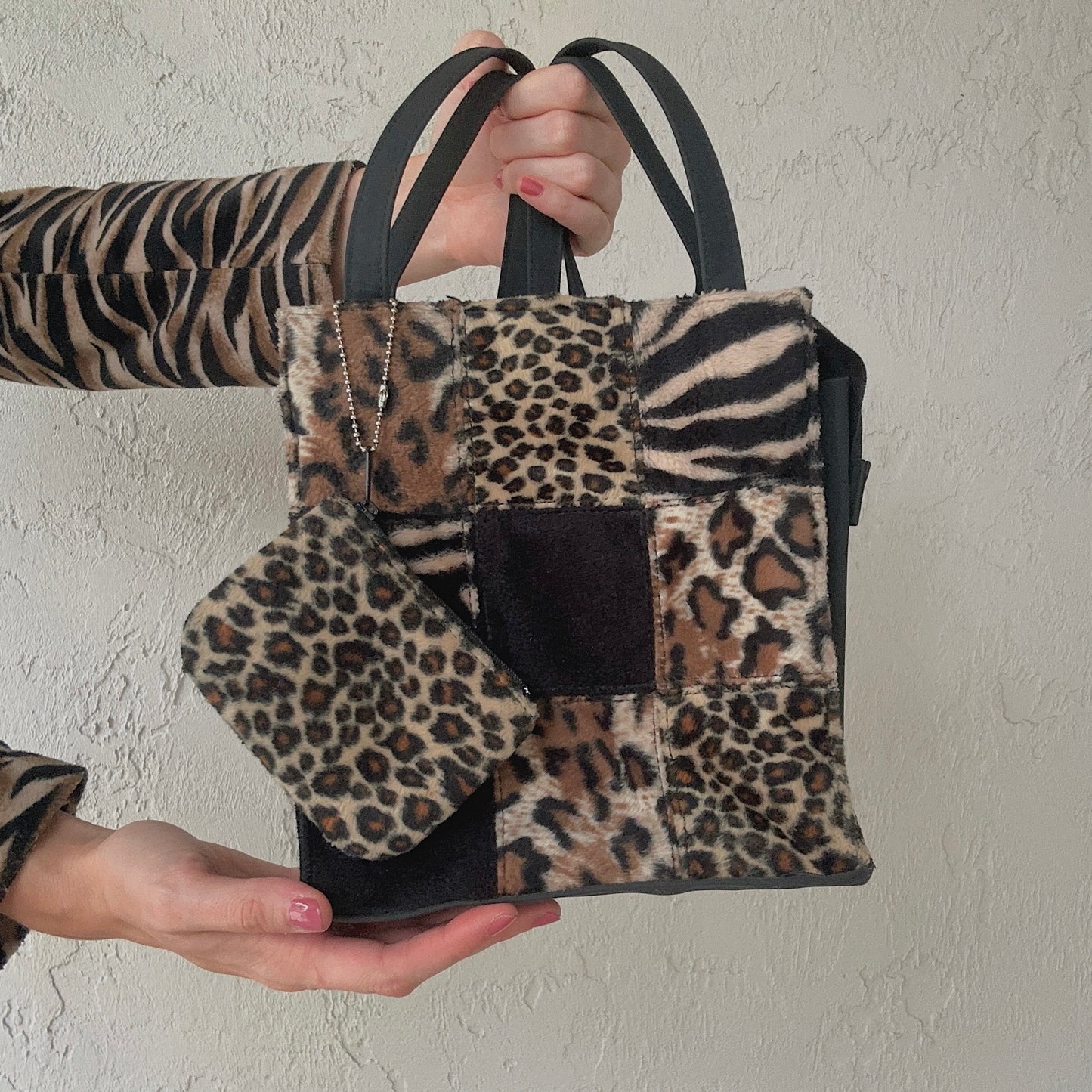Y2K Animal Print Furry Bag