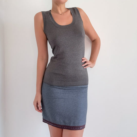 Missoni Gunmetal Sparkle Knit Top / SZ M/L