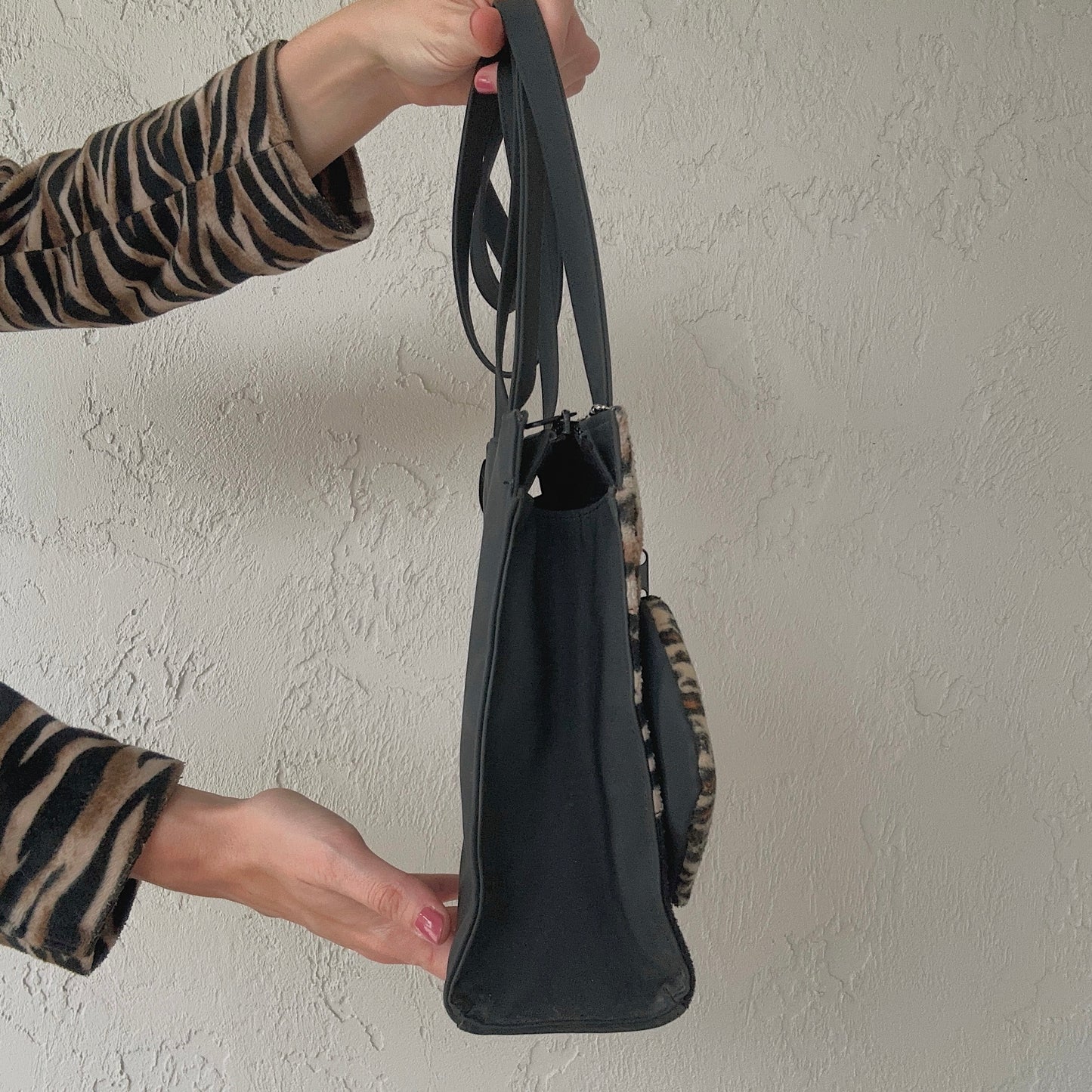 Y2K Animal Print Furry Bag
