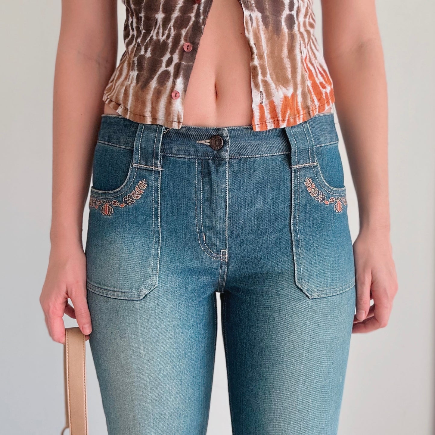 Y2K Nautica Denim Embroidered Jeans / SZ 8