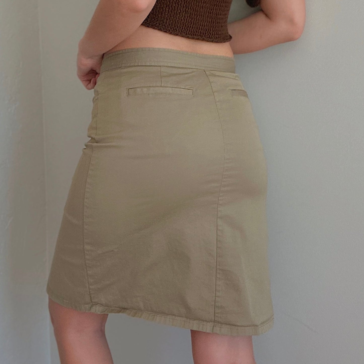 Y2K Polo Ralph Lauren Cotton Midi Skirt / SZ S