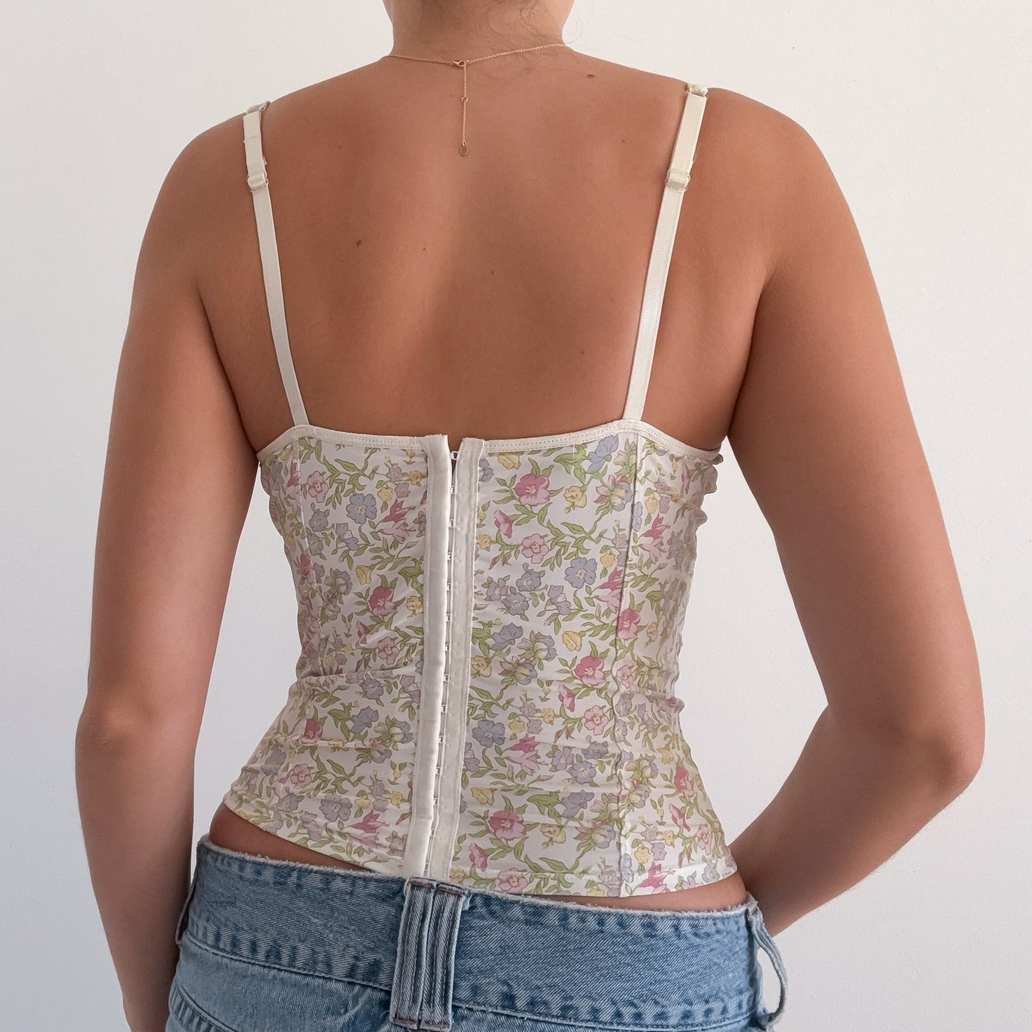 Y2K Rampage Pastel Floral Bustier / SZ S