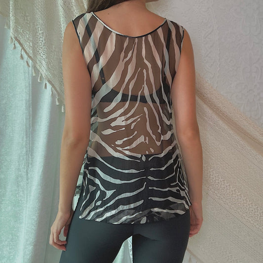 D&G Zebra Silk Top / SZ S