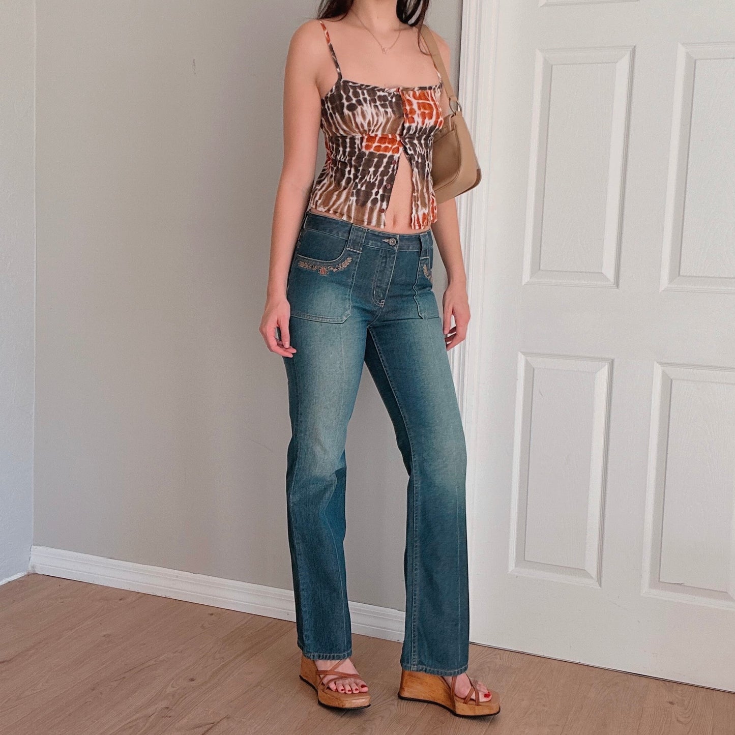 Y2K Nautica Denim Embroidered Jeans / SZ 8