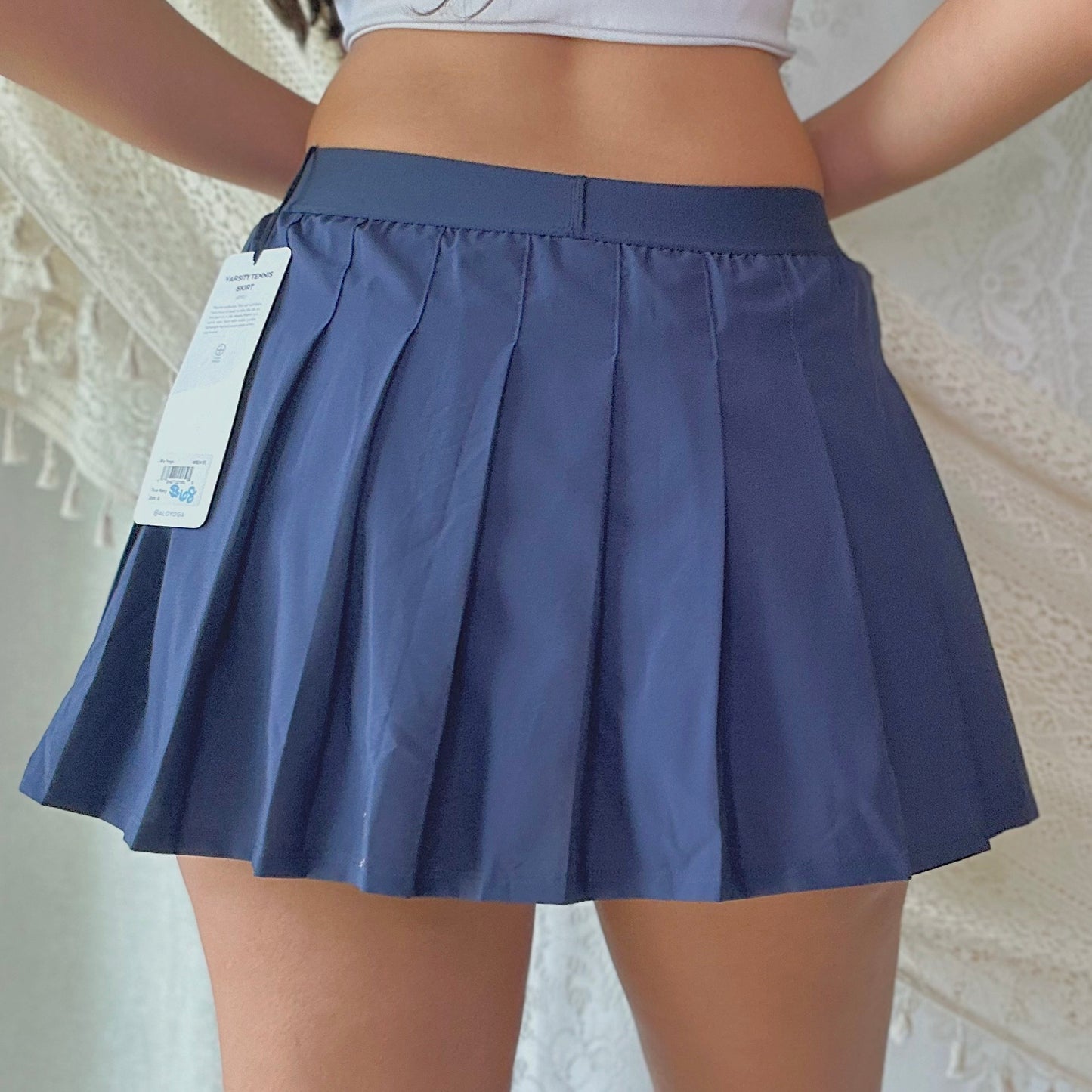 Alo Navy Tennis Skirt / SZ S