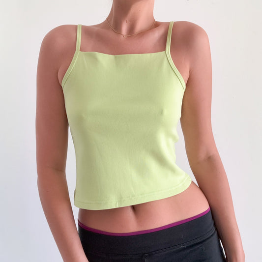 Y2K Key Lime Cotton Tank / SZ S-M