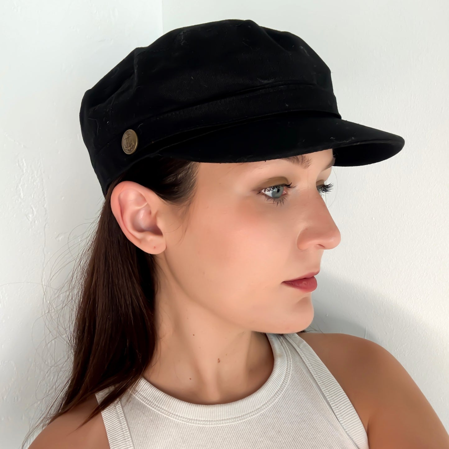 Y2K Black Army Cap
