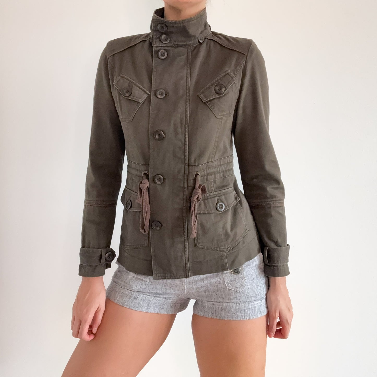 Y2K Army Green Military Style Jacket / SZ S