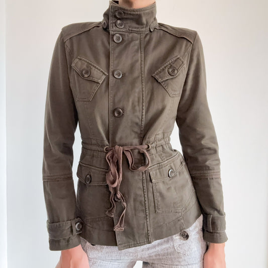 Y2K Army Green Military Style Jacket / SZ S