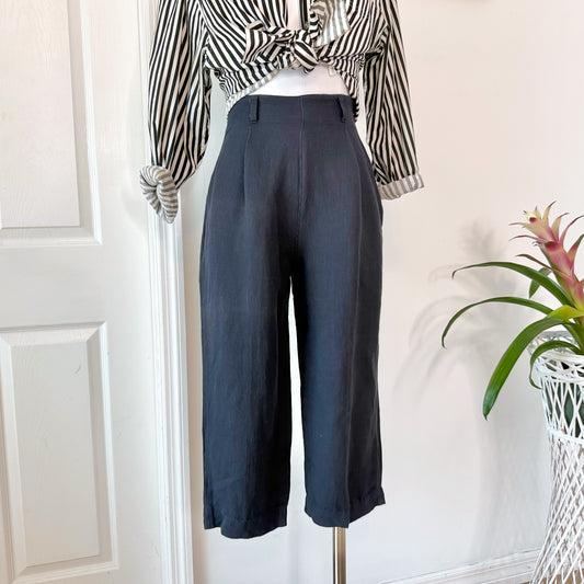 90's Benetton Dark Grey Pedal Pushers / SZ 0/2