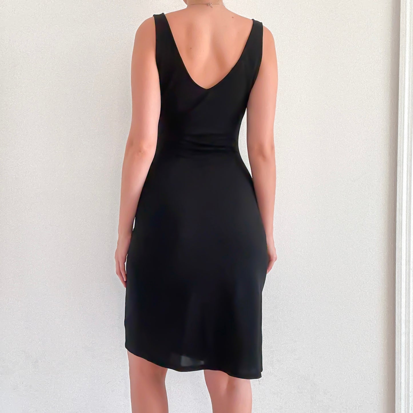 Y2K Diane vonFurstenburg Black Midi Dress / SZ 4