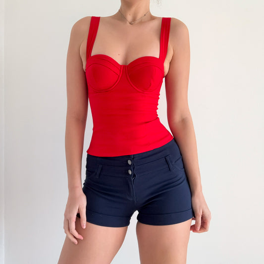 Y2K Guess Cherry Red Bustier / SZ XS