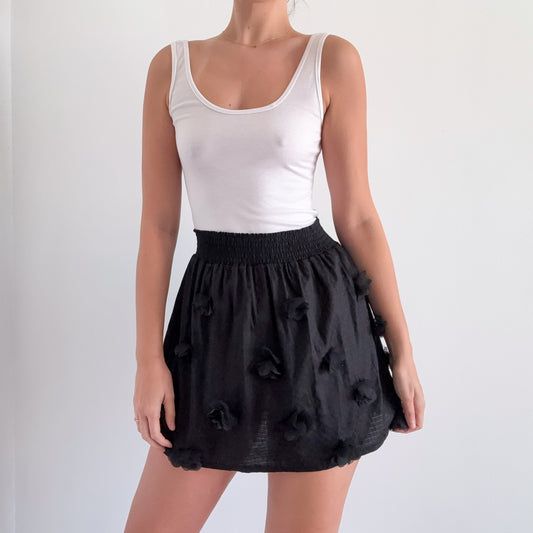 Y2K Abercrombie B&W Rosette Mini Dress / SZ S