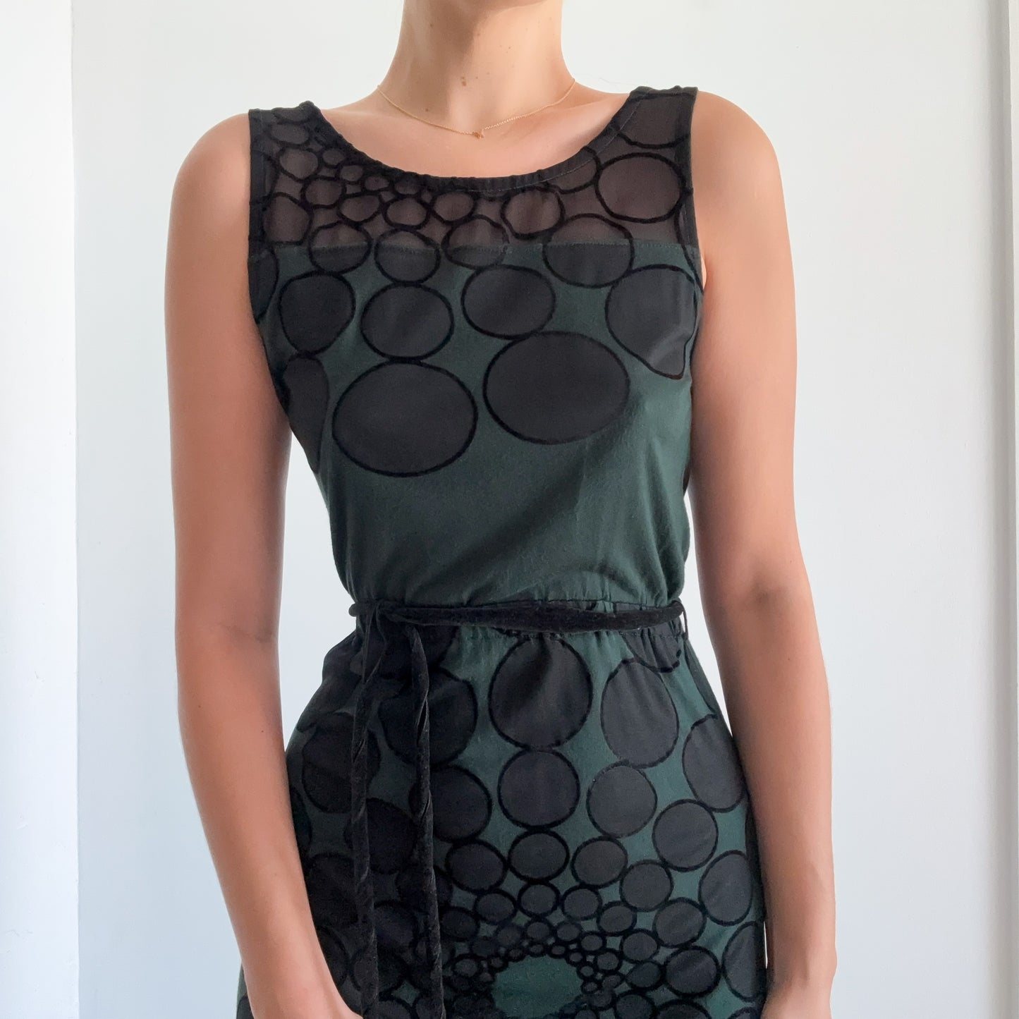 Y2K Desigual Emerald Dot Mini Dress / SZ S