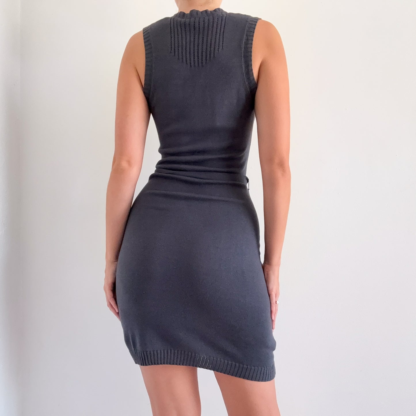 Y2K Ben Sherman Grey Knit Dress / SZ XS-S