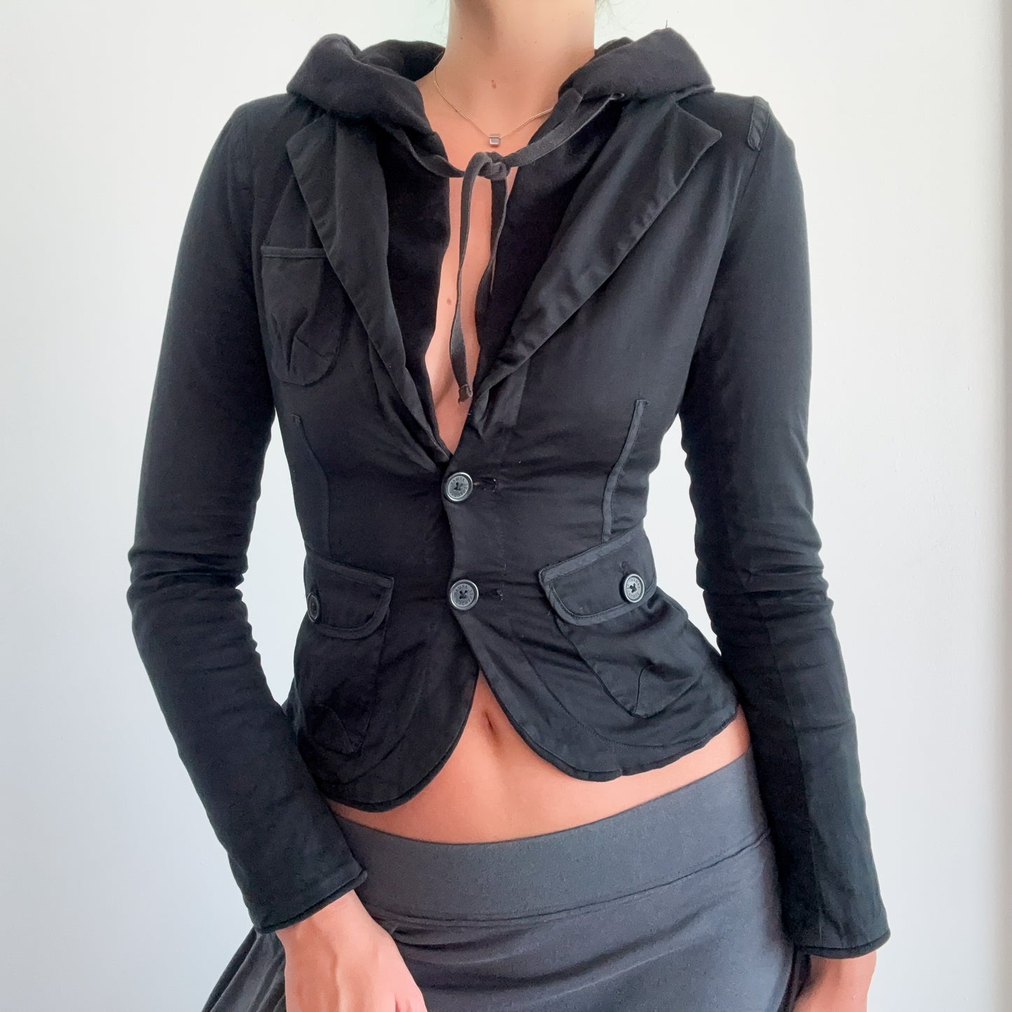 Y2K Armani Exchange Black Layered Jacket / SZ S