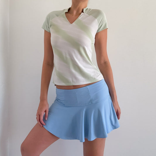 Y2K Powder Blue Mini Tennis Skirt / SZ M