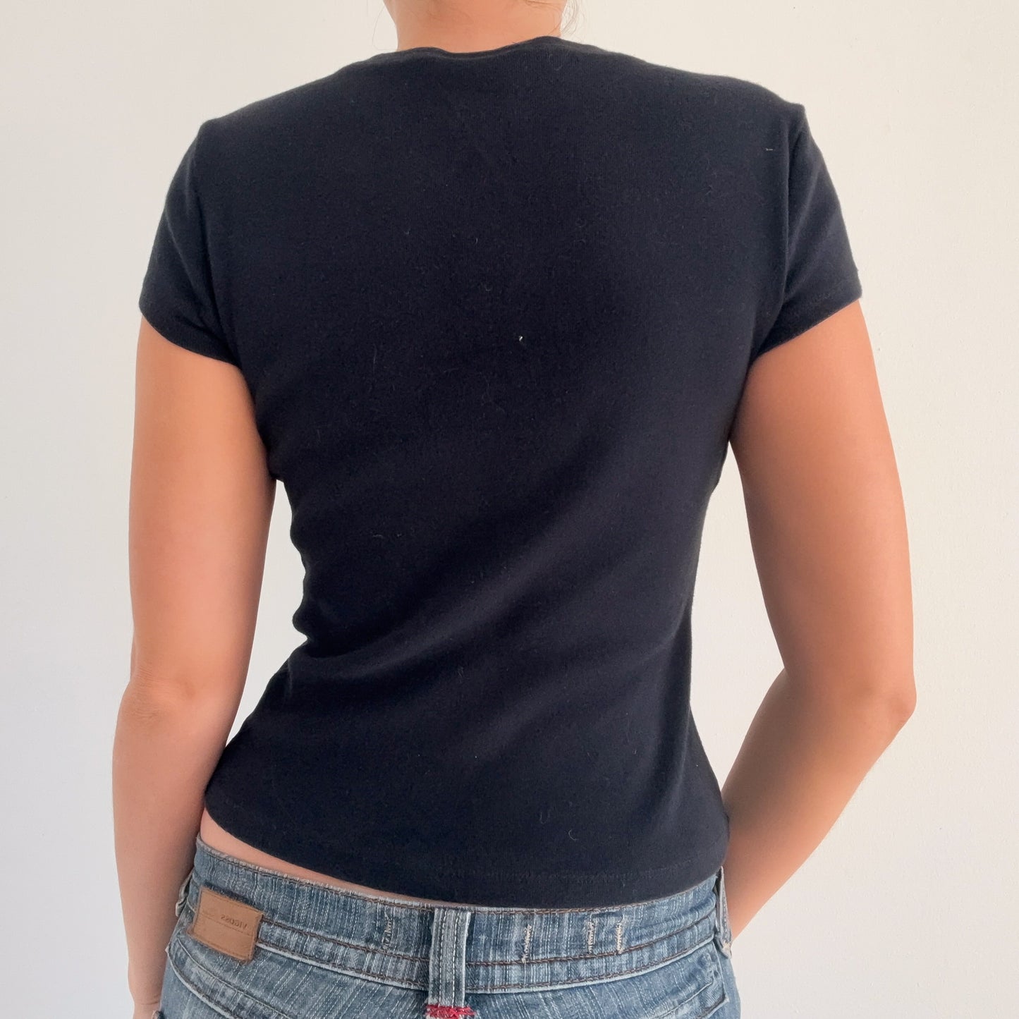 Y2K Bebe Black Cotton Tee / SZ M