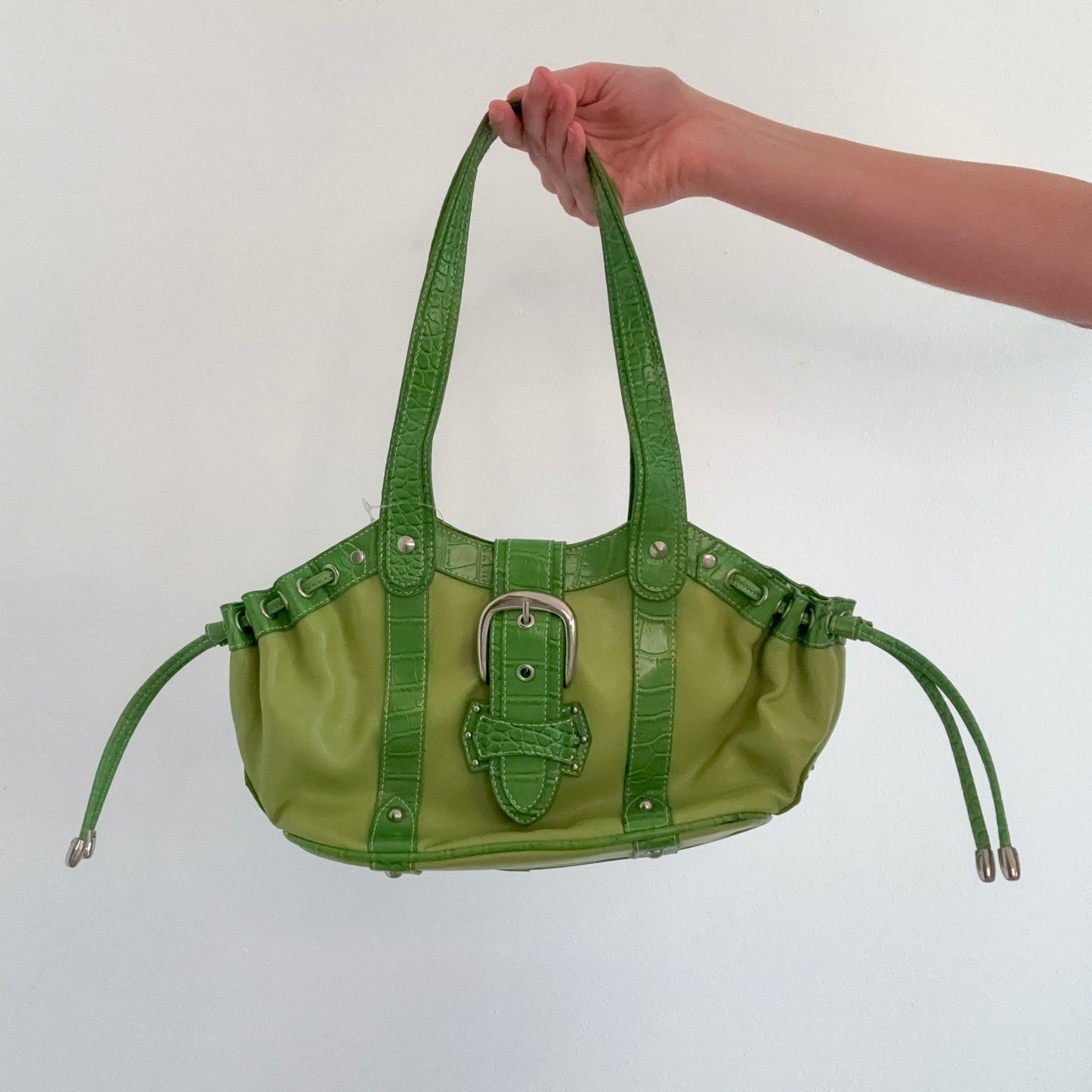 Y2K Green Buckle Handbag