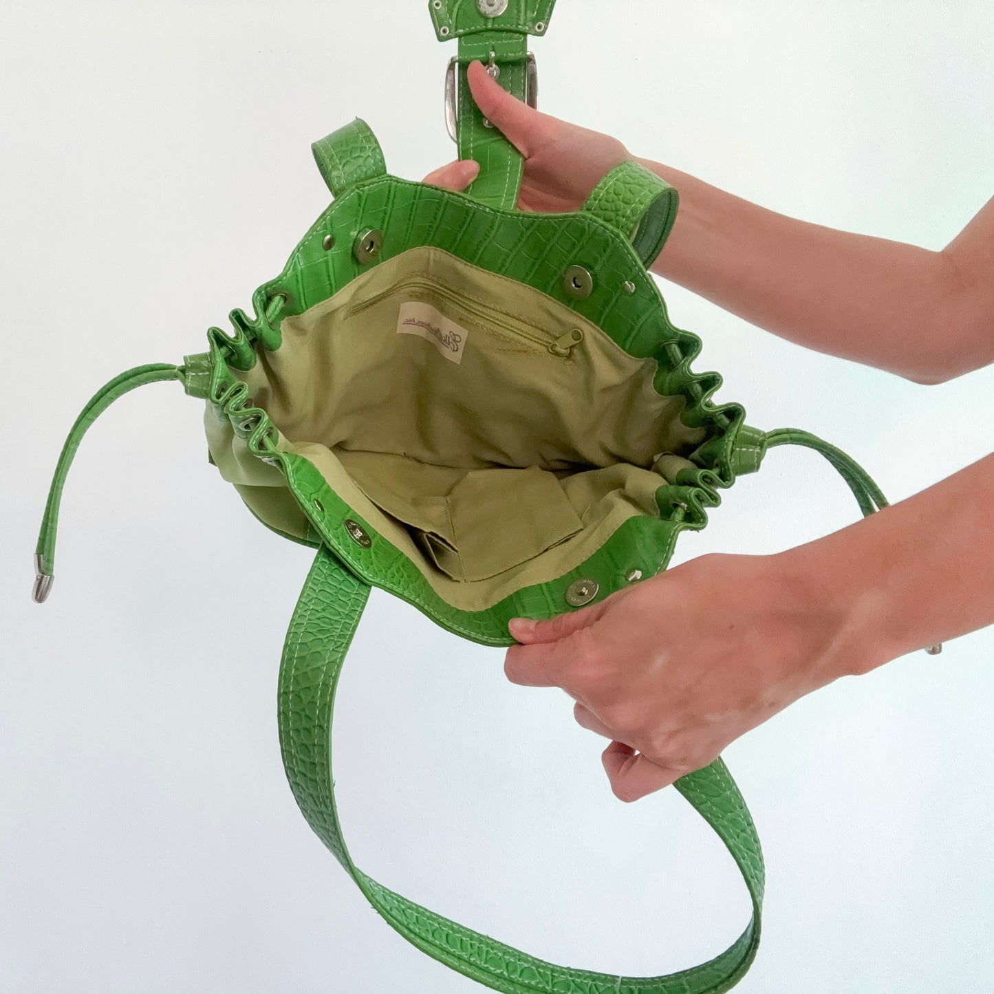 Y2K Green Buckle Handbag