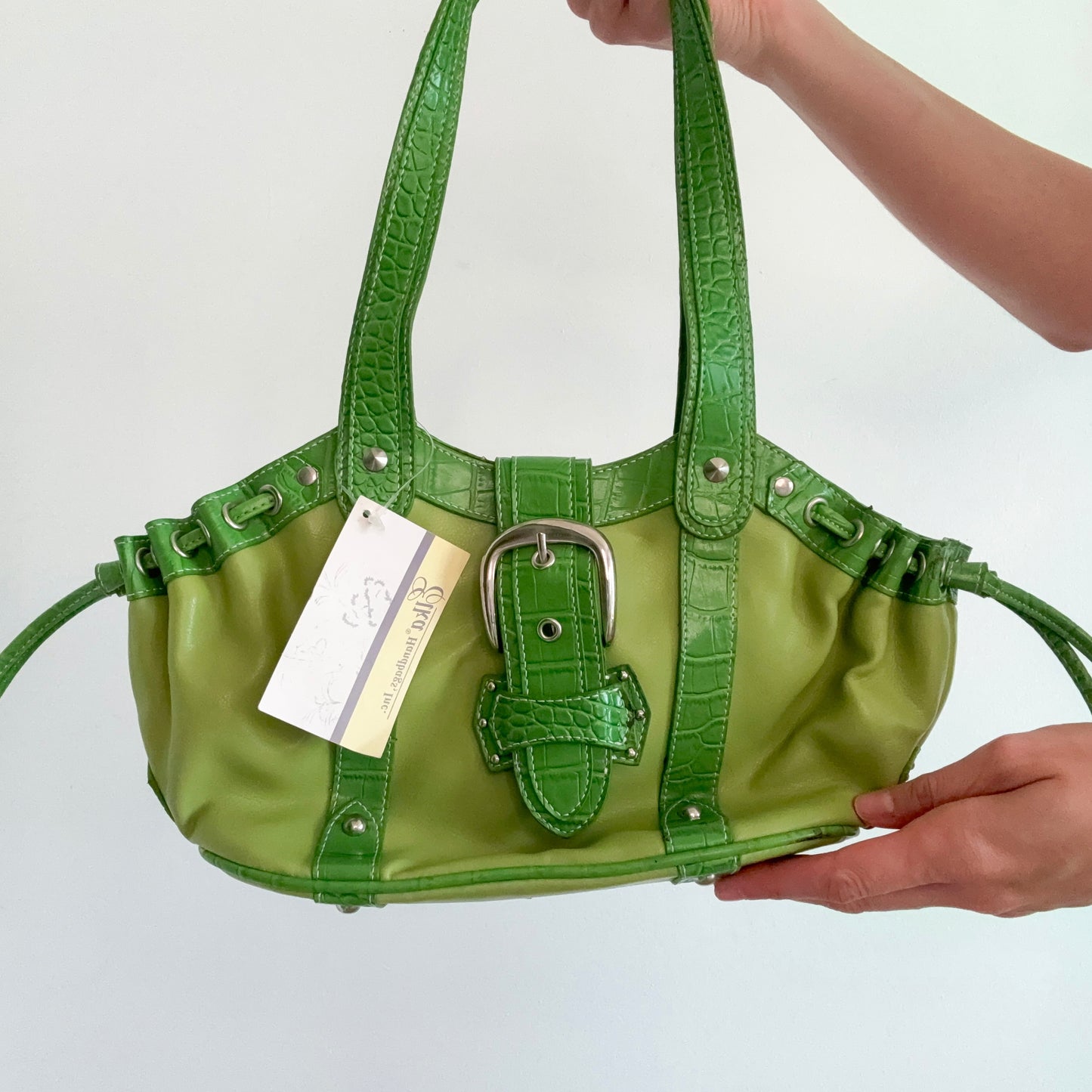 Y2K Green Buckle Handbag