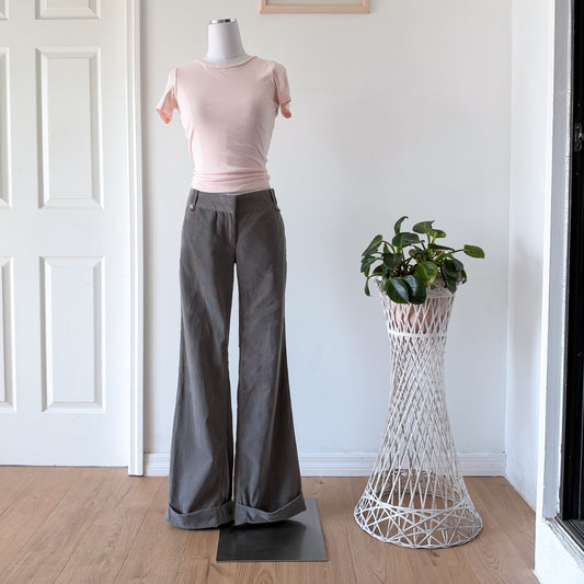 Y2K J.Crew Grey Corduroy Slacks / SZ 4