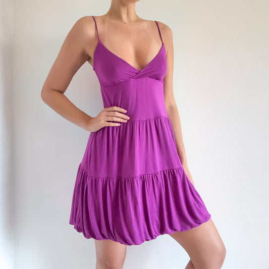 Y2K Fuchsia Modal Bubble Mini Dress / SZ XS-S
