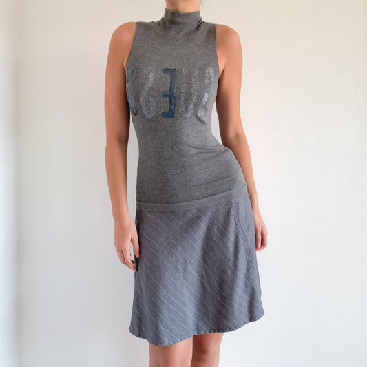 2010's Guess Grey Knit Sequin Mock Neck / SZ S