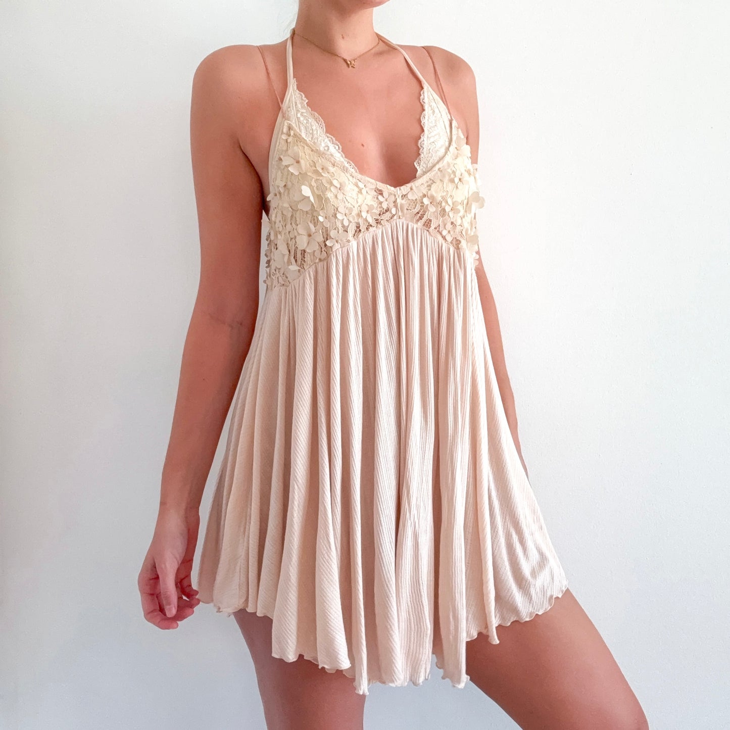 Free People Vanilla Flower Mini Dress / SZ S