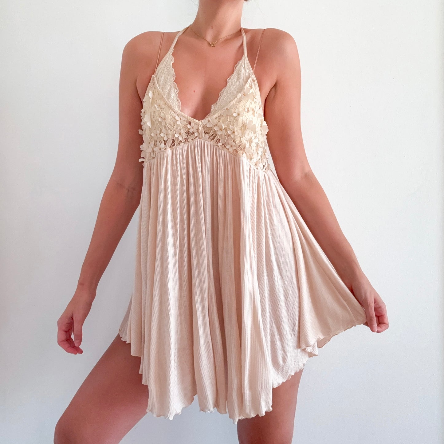 Free People Vanilla Flower Mini Dress / SZ S