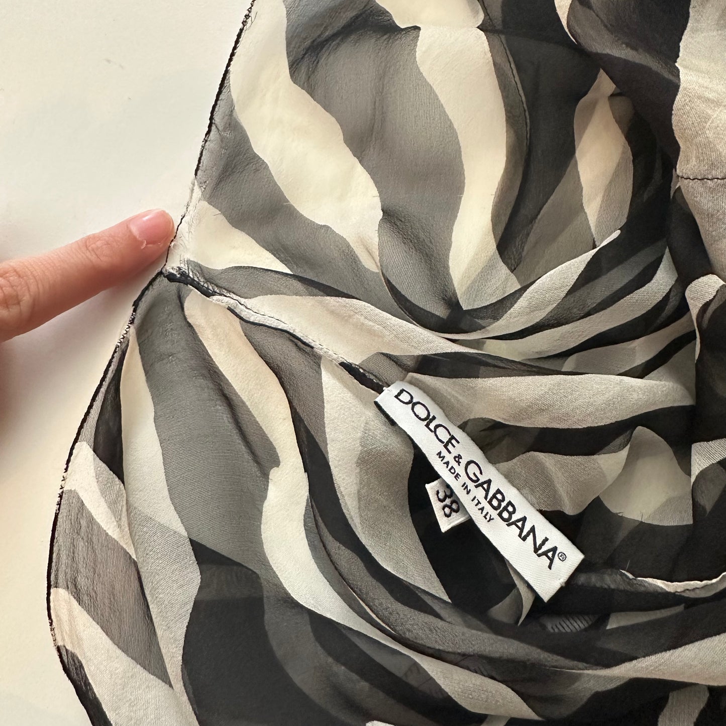 D&G Zebra Silk Top / SZ S