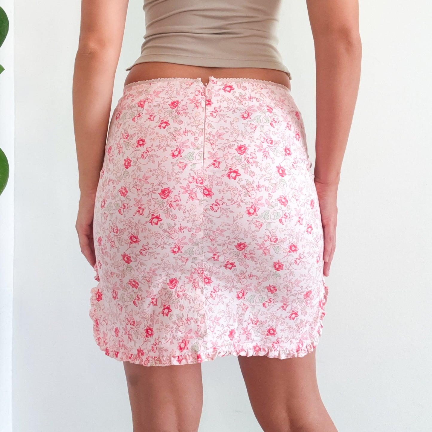 Y2K Ralph Lauren Pink Floral Skirt / SZ 6