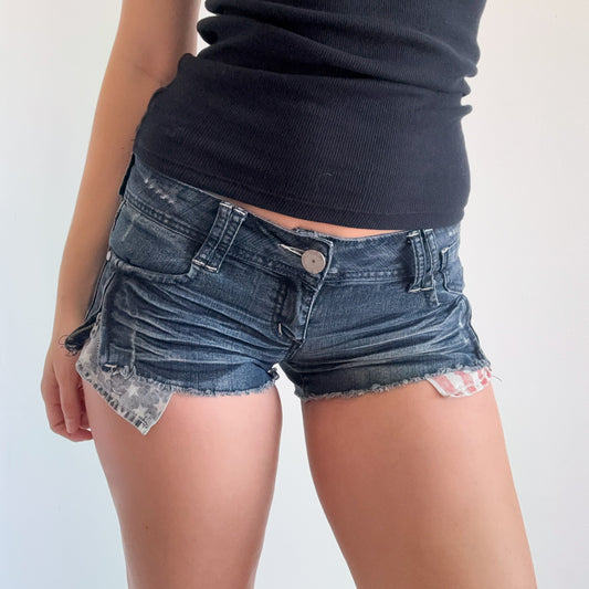 Y2K Dark Denim Cutoff Shorts / SZ 4