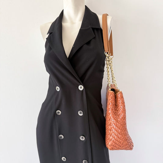 90's Guy Laroche Black Button Dress / SZ 2