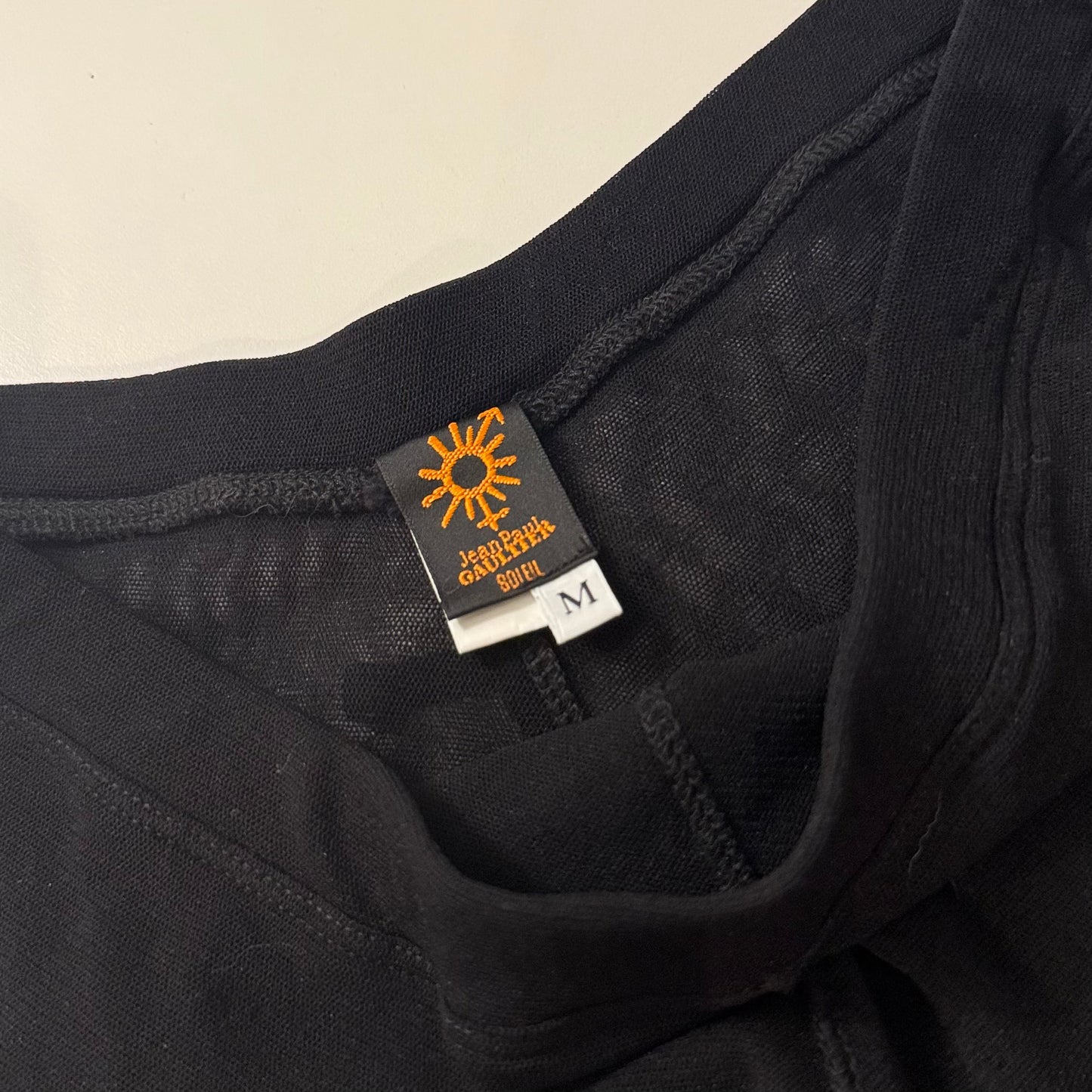 Y2K Jean Paul Gaultier Black Mesh Midi Skirt / SZ M