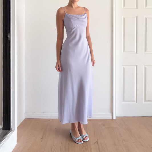 Y2K Lavender Chiffon Gown / SZ 2