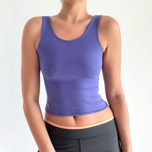 80's Purple Cropped Tank / SZ S-M
