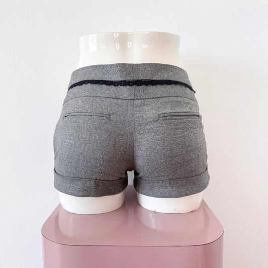 Y2K Grey Lace Work Shorts / SZ 2