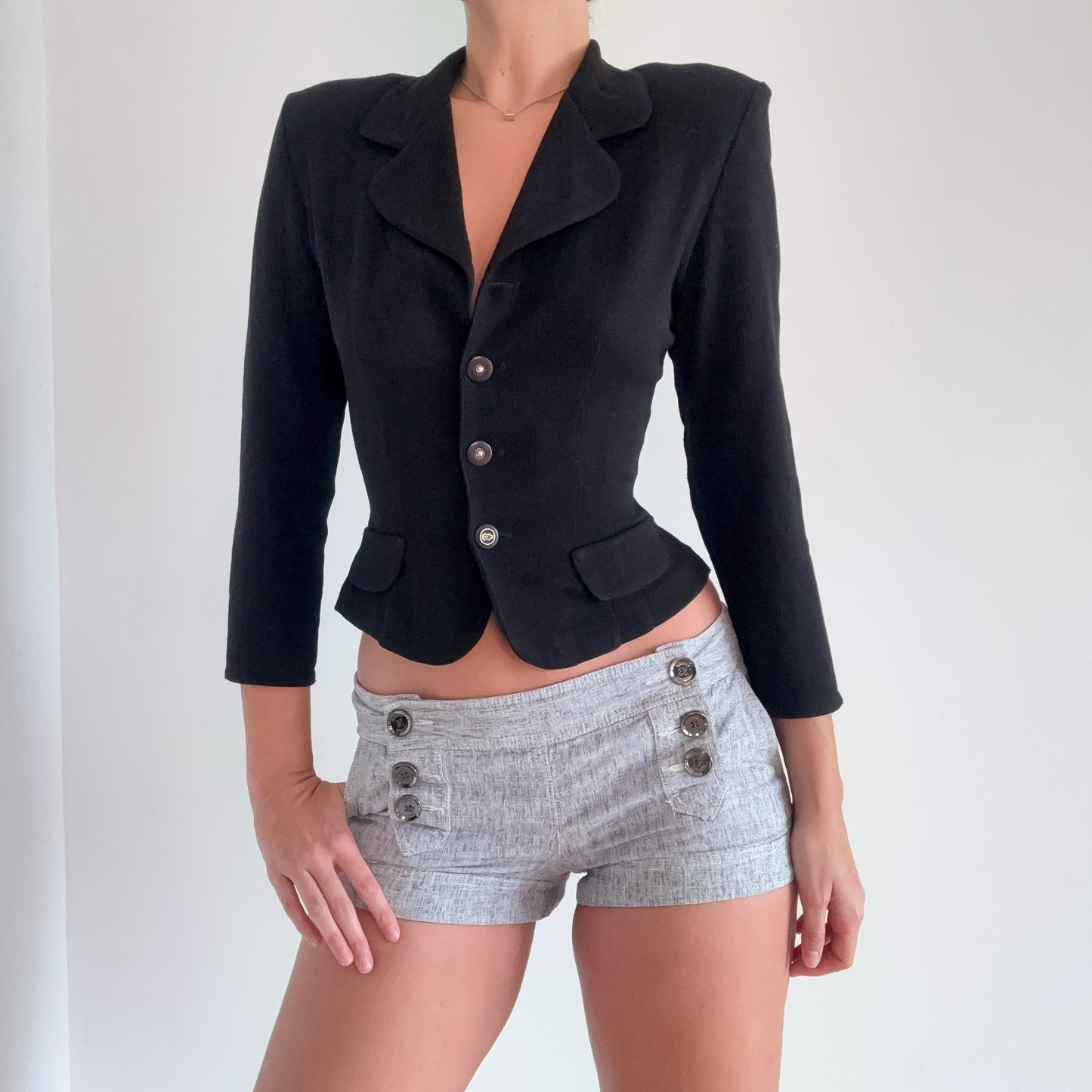 90's Black Fitted Blazer / SZ S