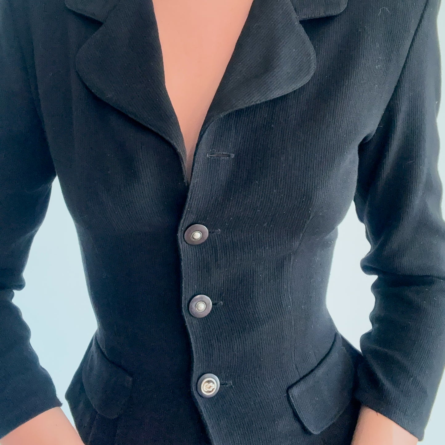 90's Black Fitted Blazer / SZ S
