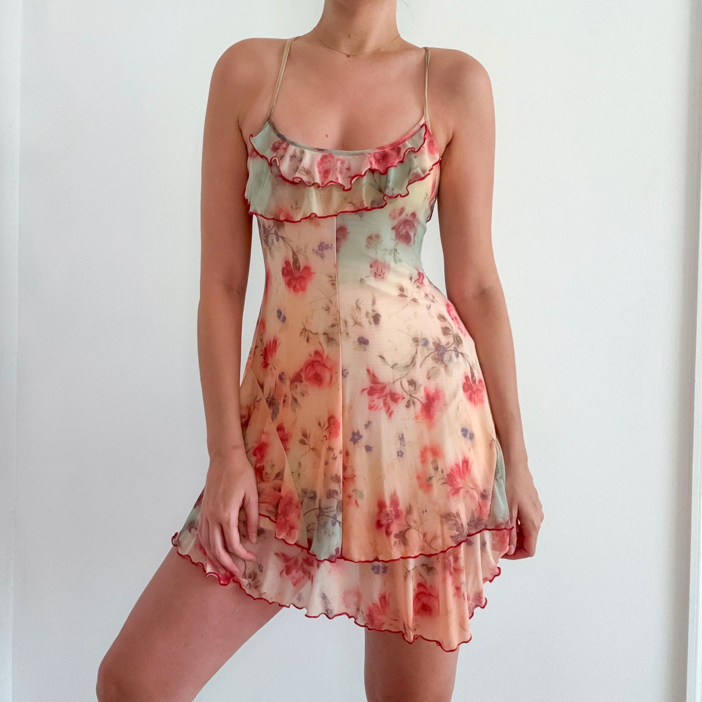 Urban Outfitters Multi Mesh Floral Mini Dress / SZ S-M