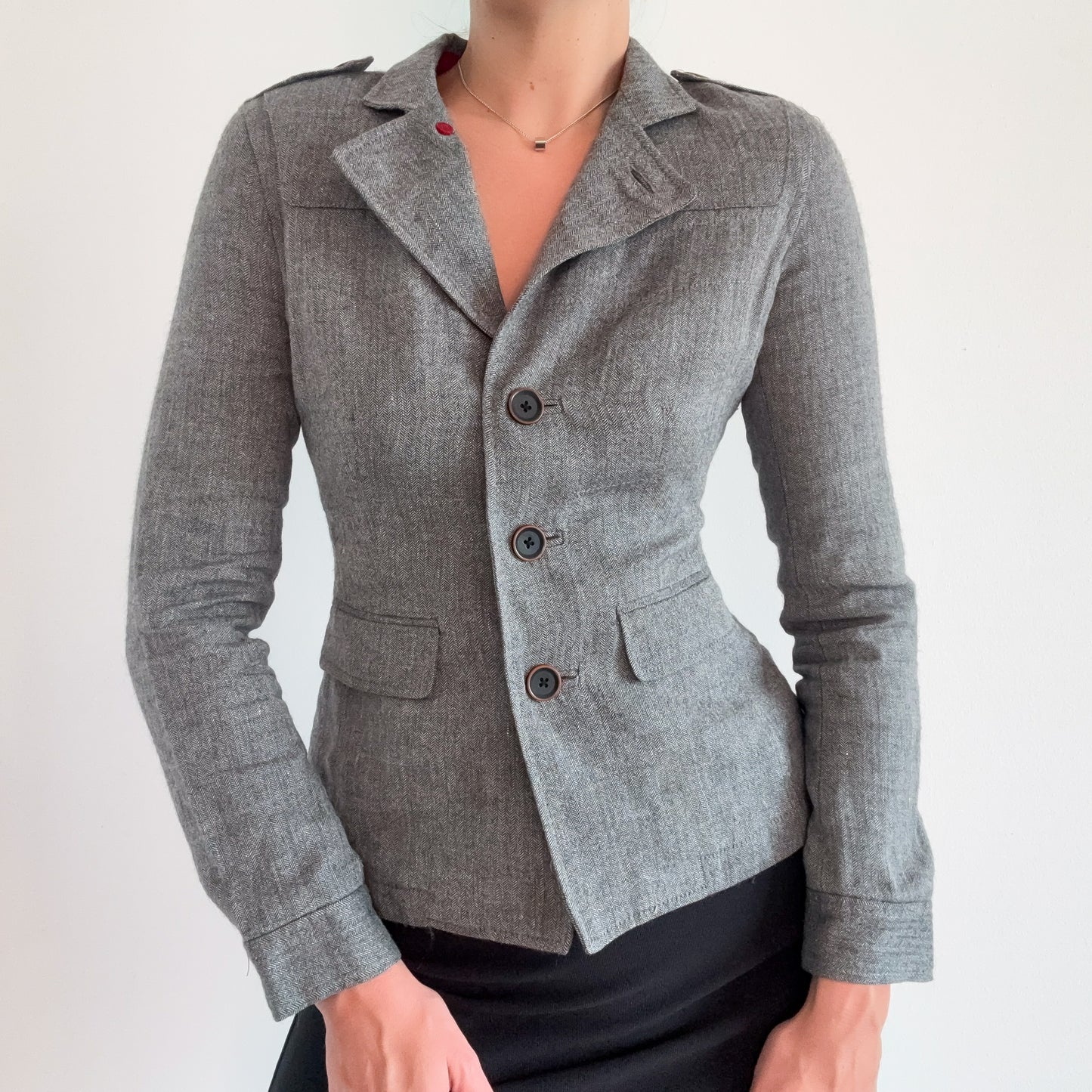 Y2K Banana Republic Grey Suit Jacket / SZ XS/S