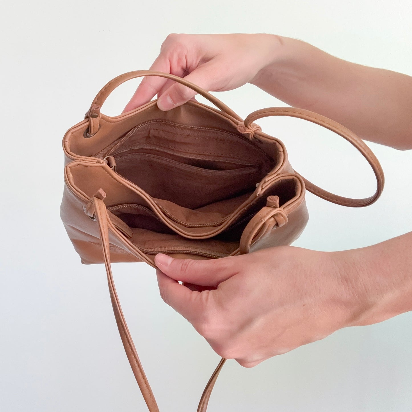 Y2K-does-70's Brown Embroidered Bag