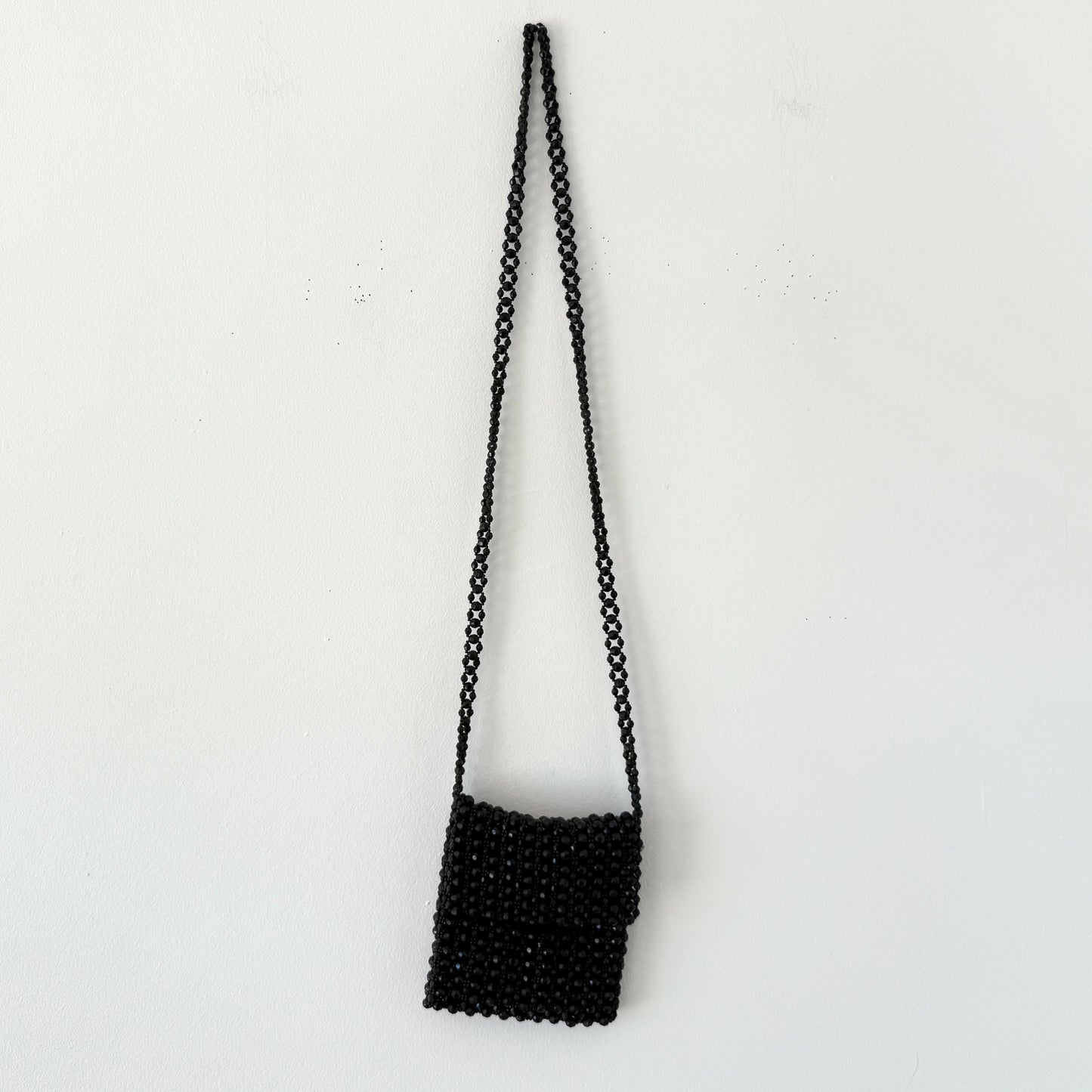 Y2K Express Black Beaded Mini Purse