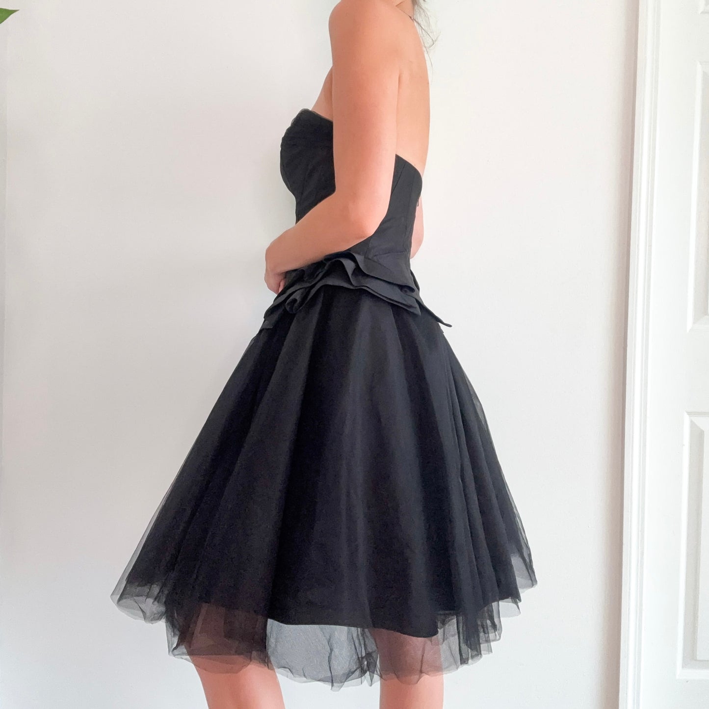 Y2K Truly Zac Posen Black Cocktail Dress / SZ 4