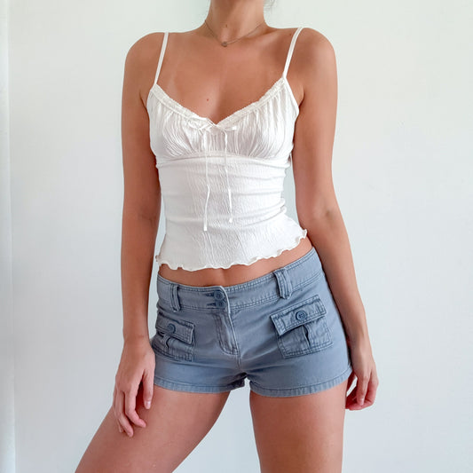 Y2K Faded Blue Pocket Shorts / SZ 8