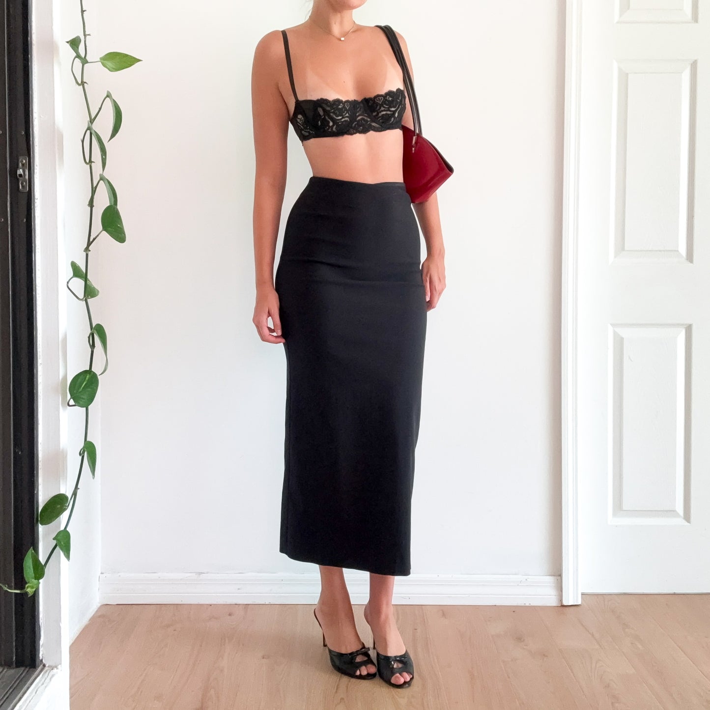 Y2K Esprit Black Maxi Skirt / SZ 6
