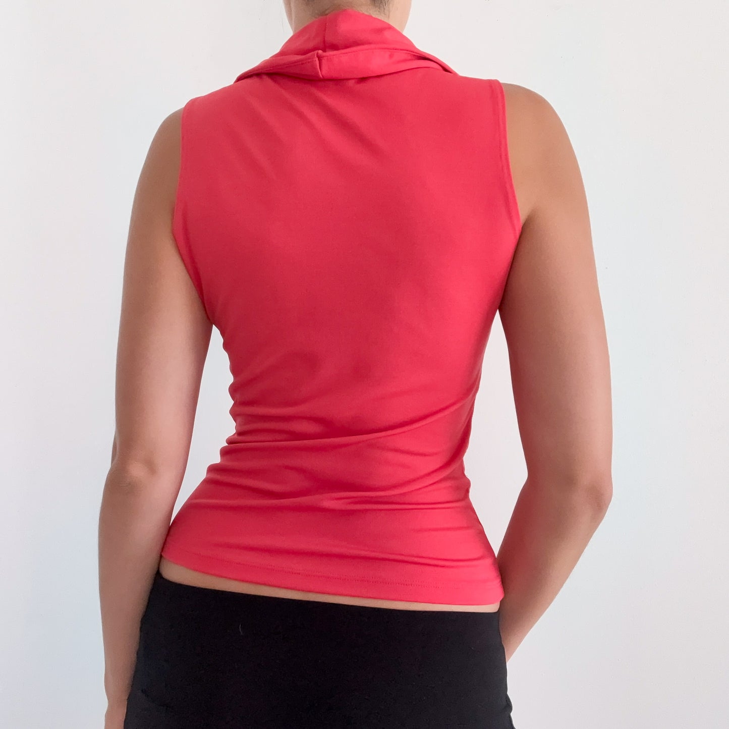 Y2K Coral Cowl Neck Top / SZ S-M