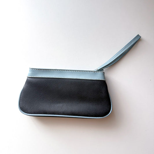 Y2K Black & Powder Blue "S" Wristlet