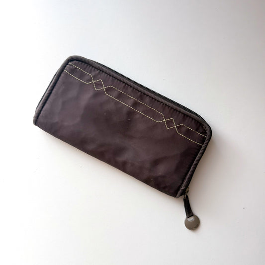 Y2K Brown Embroidered Wallet